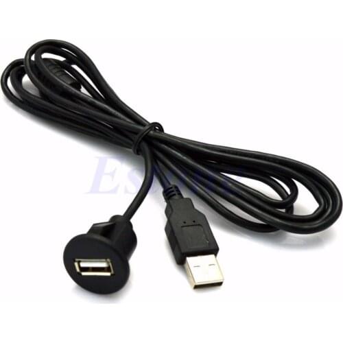 1m Car Dash Board Mount USB 2.0 A Male To A Female Socket Extension Panel Cable