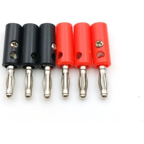 1000pcs 4mm Banana Plug Nickel Plated Red + Black