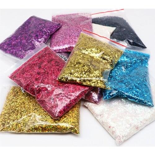 1 Bag of 50g Neon Pigment Powder Hexagonal Sequins Mermaid Bubbling Chameleon Tablets for Autumn Nail Polish Nail Decoration 1mm