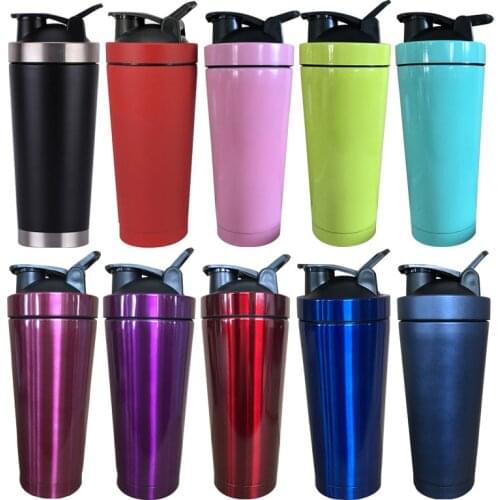 25oz double layer 304 stainless steel vacuum shake cup 550/750ml sports protein powder insulation cup