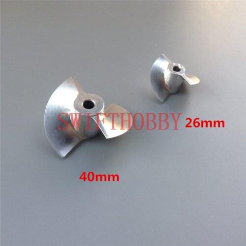 26mm40mm 2 bladed CNC propeller Speed Boat Water Jet Pump Hole Sprayer Motor Injector Water Thruster for RC Boats Turbo Jet Part