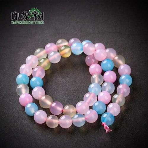 4 6 8 10mm Mixed Color Natural Agates Beads Morgan Stone Gem Agates Druzy Beads For DIY Jewelry Components Bracelet Making 2030