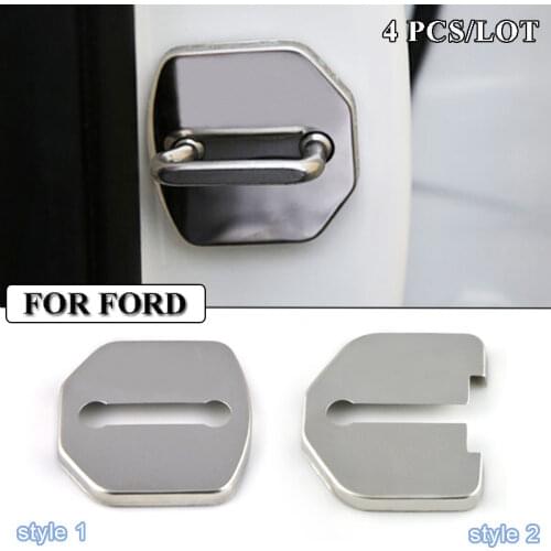 Ceyes Car Styling Stainless Steel Door Lock Cover Case For Ford Focus 2 3 Fiesta Mondeo Fusion Ecosport Accessories Car-Styling