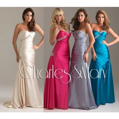 Free shipping discount for sale NEW designer coral dress Wedding sweetheart Beaded Sheath taffeta mermaid bridesmaid dresses