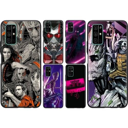 Guardians of the Galaxy For Huawei Honor 50 SE V30 View 20 V20 30i 30S 30 20S 20E 20i 20 Lite Pro Plus Black Phone Case