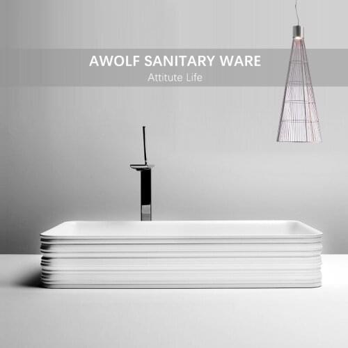 Art Sinks Bathroom Modern Basin Ceramic Vessel Black White Lavatory Sink Washing Bowl Square With Drain Soft Hose AM941