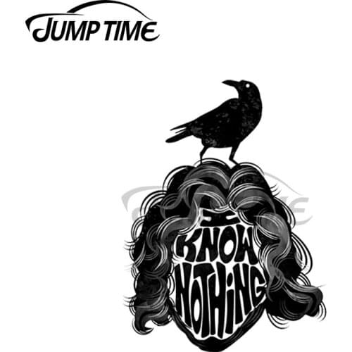 JumpTime 13 x 5.6cm For I Know Nothing Funny Stickers Bumper Motorcycle Decal Windshield Surfboard SUV 3D Vinyl Car Wrap