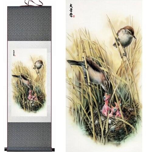 Birds painting Chinese Art Painting Home Office Decoration Chinese scroll painting birds paintingPrinted painting
