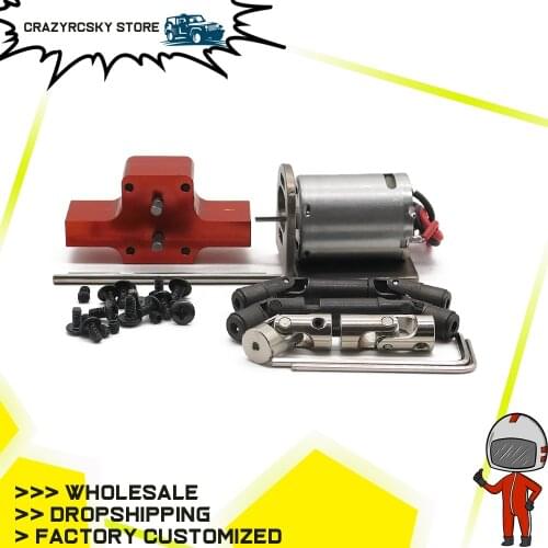 Transfer Gearbox Set w/370 Motor For WPL Henglong B1 B-14 B-16 B-24 B-26 B-36 Ural JJRC Q60 Q61 Q62 Q63 Q64 Military Truck