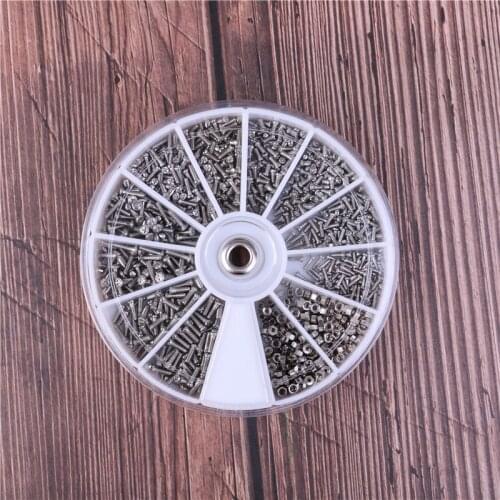 1000Pcs Kit Stainless Steel Screws Nut Set Repair Tools for Glasses Sunglass Watch Spectacles Phone Tablet Assortment