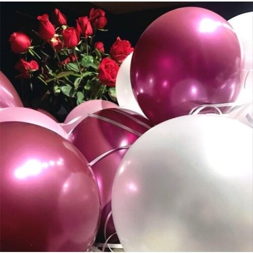 NASTASIA 35pcs/lot pearl balloon Red wine White color thicken Marry 12inch 2.8g Ballon Party