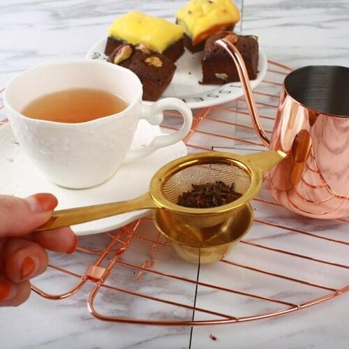 Stainless Steel Mesh Tea Infuser Metal Cup Strainer Tea Leak Loose Leaf Filter With Handle Kitchen Tool Dropshipping