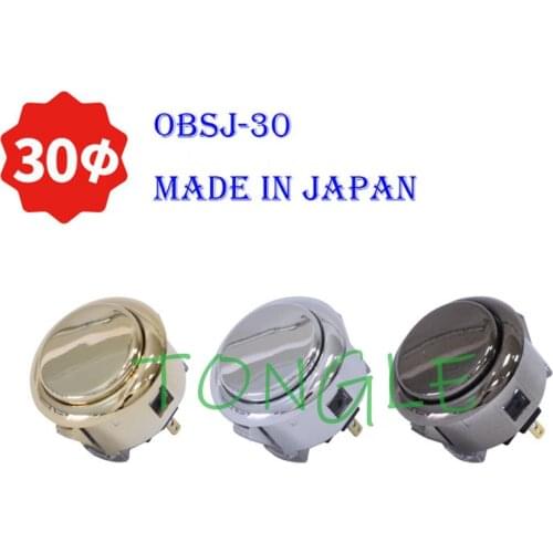 1pcs/lot Original Sanwa Metallic Color Snap In Button Authentic Sanwa OBSJ-24 24mm OBSF-30 30mm Metallic Gold Silver Grey Button