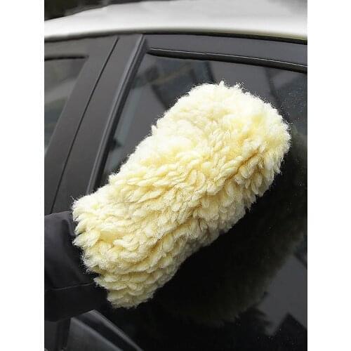 Car Wash Glove Double-sided Soft Auto Car Washing Fleece Thickened Dust Mitts Cleaning Mitt Wax Detailing Brush Multifunction