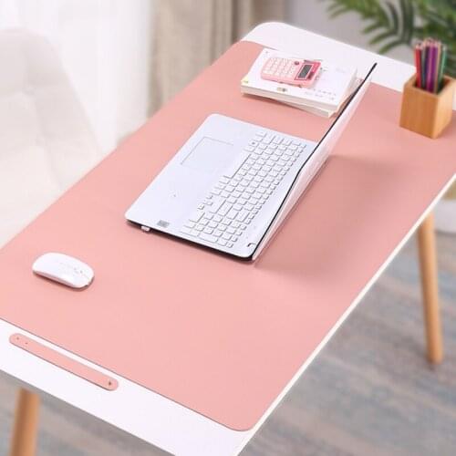 Candy Colors Portable Large PU Leather Desk Mat Mouse Pad Gamer Waterproof Non-slip Suede Computer Mousepad Keyboard Table Mats