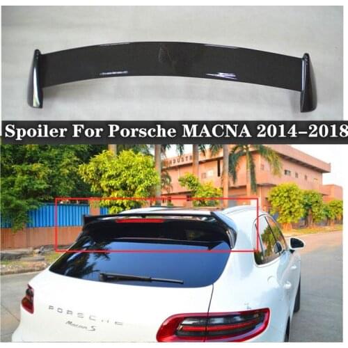 High quality ABS primer & Carbon Fiber Rear Trunk Lip Spoiler Top Wing Fits For Porsche MACAN 2014 2015 2016 2017 2018
