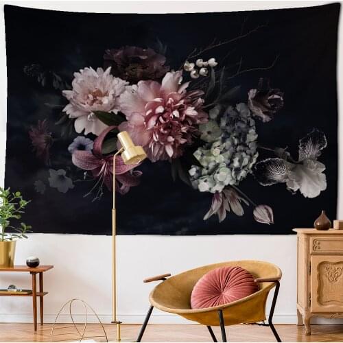 Psychedelic Flower Tapestry Wall Hanging Magic Bohemia Style Hippie TAPIZ Mandala Dormitory Room Home Decor