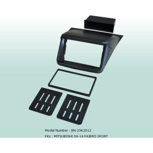 Car Fascias Double Din Audio Panel Frame Dash Kit For Mitsubishi Pajero Sport 2009 2010 2011 2012 2013 2014 2015