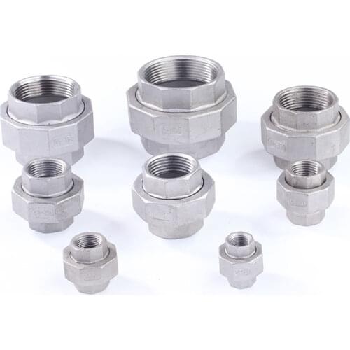 1/4" 3/8" 1/2" 3/4" 1" 1-1/4" 1-1/2" 2" BSPT Female To Male Socket Union Coupler 304 316 Stainless Pipe Fitting Water Gas Oil