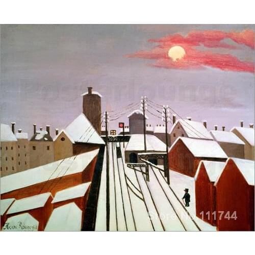 Modern art painting The Railway Henri Rousseau replicas High quality Hand painted