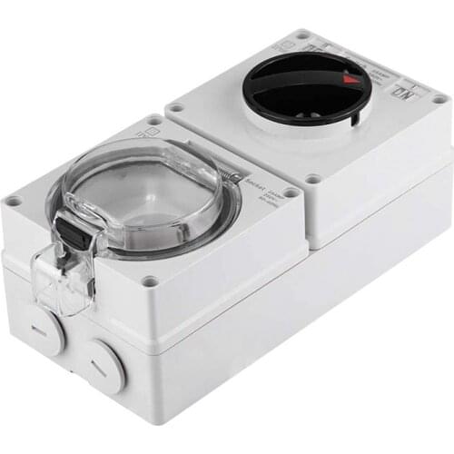 Switch Socket Outdoor Waterproof Socket IP66 Wall Mounting Plug Base for Bathroom Garden Garage Yard (DE Socket)