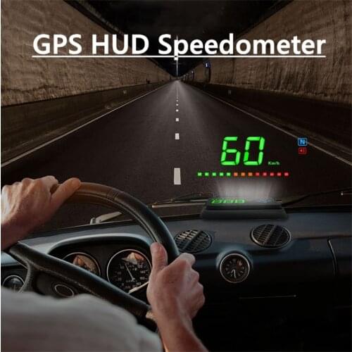 Universal Car GPS HUD Speedometer Trucks Digital Head Up Display Speed Warning Alarm Safe Automobiles Interior Accessories