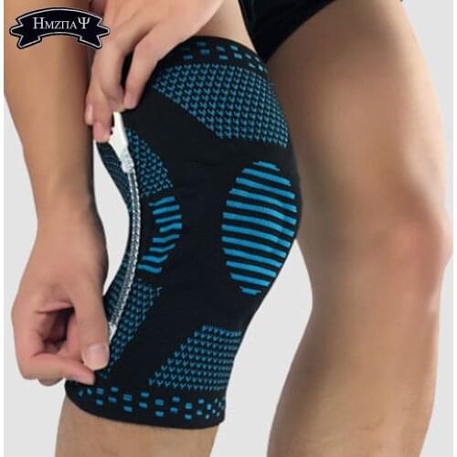 1pcs Knee Protector Brace Silicone Spring Knee Pad Basketball Compression Elastic Knee Sleeve Support Kneepads knee pads