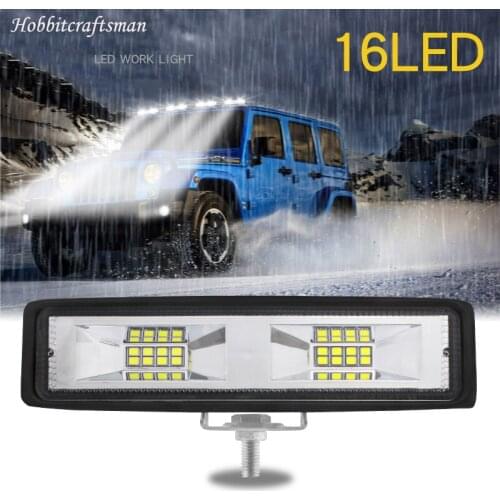 1PCS LED Headlights 12-24V For Auto Motorcycle Truck Boat Tractor Trailer Offroad Working Light 48W LED Work Light Spotlight