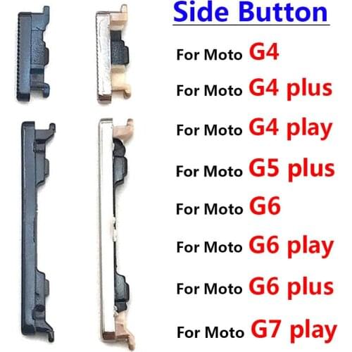 10Pcs/Lot, New For Motorola Moto G6 Play G4 G5 G5S G6 Plus Power Button+ Volume Side Button Key Replacement Parts