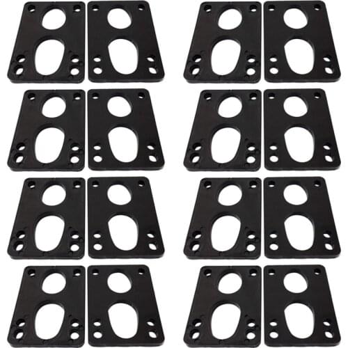 16Pcs Skateboard Riser Pads mm 6mm (1/4Inch) Riser Pads Skateboard Shock Pads Soft Longboard Shockpads