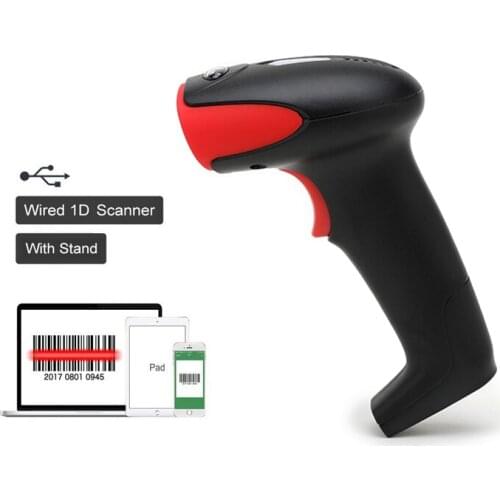 1D Wired Laser Scan Bar Code Handheld Barcode Scanner for Android /iOS