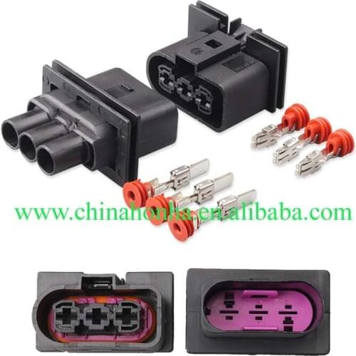3-pin car connector high current DJ70328-6.3-11/21 male female electronic fan radiator plug 1J0906443 1J0906233