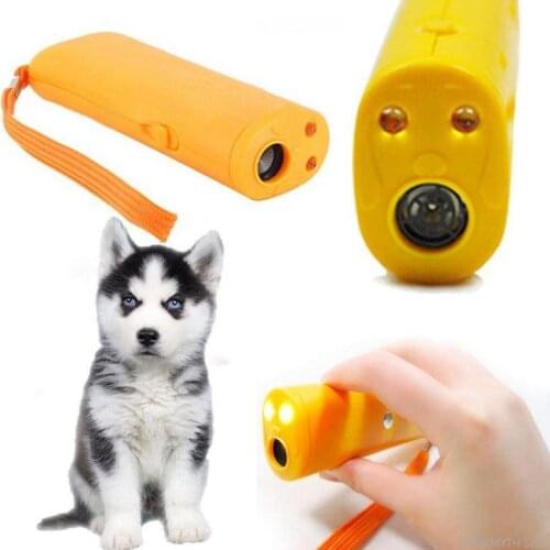 100Pcs/Lot 3 In 1 Anti Barking Stop Bark Ultrasonic Pet Dog Repeller Training Device Trainer With LED