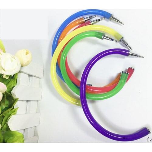 500 Pcs Bracelet Ballpoint Pens Flexible Ball Pen Soft Plastic Bangle Promotional Pen School Office Gifts Supplies