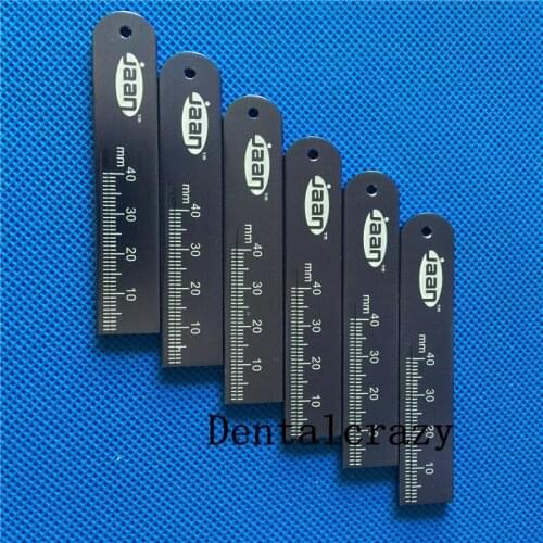 Surgical ophthalmic instruments Blue 6pcs Dental Endo Rulers Span Measure Scale Endodontic made in ALUMINIUM