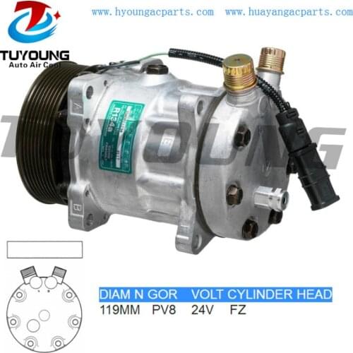 A/C AC Air Conditioning Compressor Cooling Pump 7H15 for Man truck TGA TGX TGS 81619066012 51779707028 8FK351135-141 TSP0155813
