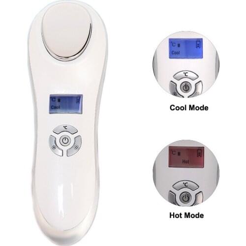 Vibration Hot Cold Hammer Sonic Facial Massager Face Lift Skin Cleaning Tightening Whiten Wrinkle Removal Spa Beauty Ultrasonic