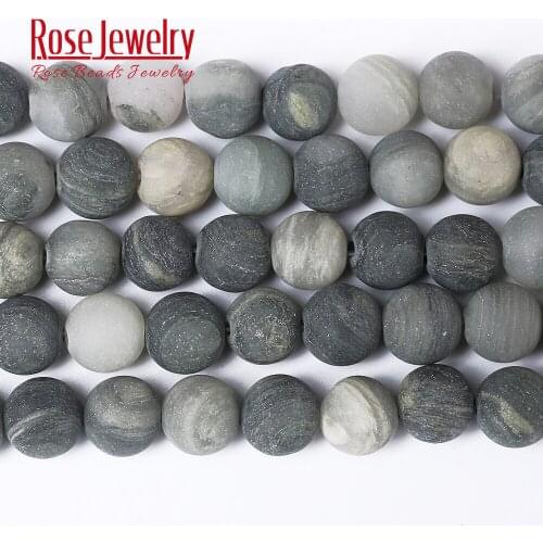 Natural Stone Dull Polish Green Grass Agates Round Loose Spacer Beads For Jewelry Making Bracelet 15" Strand 4 6 8 10 12 mm Size