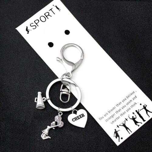 Gymnastics Mom Gymnast Keychains Love Dance Dancer Sport Unicorn KeyChain Lobster Clasp Key Ring Jewelry Girls Women Men Keyring