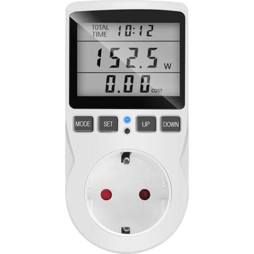 LCD Digital Power Meter EU/US Power Consumption Energy Meter Wattmeter Wattage kWh AC 110V 230V Electricity Analyzers Monitors