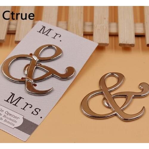 Ctrue 10pcs MR & MRS Metal Bottle Opener Wedding Favors And Gifts Wedding Gifts For Guests Wedding Souvenirs