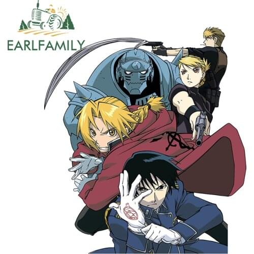 EARLFAMILY 13cm x 11.3cm For Fullmetal Alchemist Car Sticker Motorcycle Trunk Laptop Decal Personality ScratchProof Car Styling