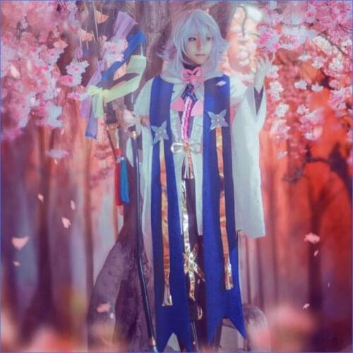 Game FGO Cosplay Fate Grand Order Magus of Flowers Merlin Costume Men Halloween Carnival Uniforms Fancy Master Suit Outfits