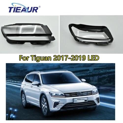 Car Headlight cover For Volkswagen VW Tiguan High version LED 2017 2018 2019 Headlight Shell Cover Lens