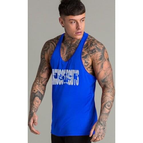Gyms Tank Tops Men Sport Casual Vest Singlets Fashion Cotton Muscle Undershirt Clothing Bodybuilding Fitness Sleeveless Shirt