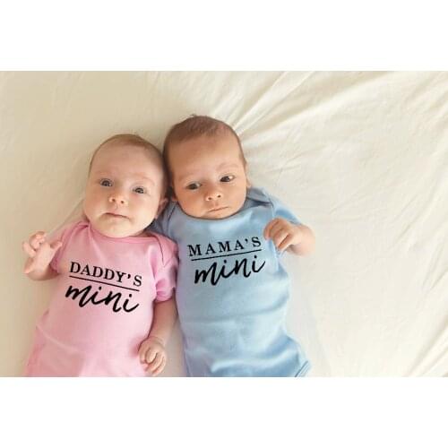 Daddys Mini and Mamas Mini New Infant Baby Boy Clothes Girl Babygrows Playsuit Romper Newborn Baby Clothes Baby Rompers