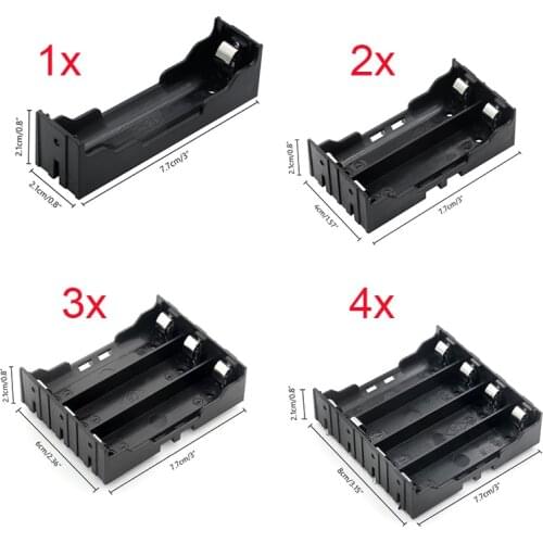 New ABS 18650 Battery Holder Hard Pin 1X 2X 3X 4X 18650 Holder Batteries 18650 Case Box Rechargeable Battery Power Bank Case