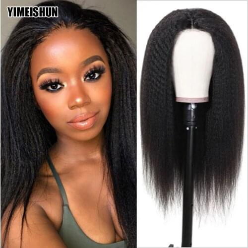 Lace Wig Pre Plucked With Baby Hair Brazilian Remy Kinky Straight Human Hair Wigs Glueless 13x4 Lace Frontal Wigs 10-28 Inch