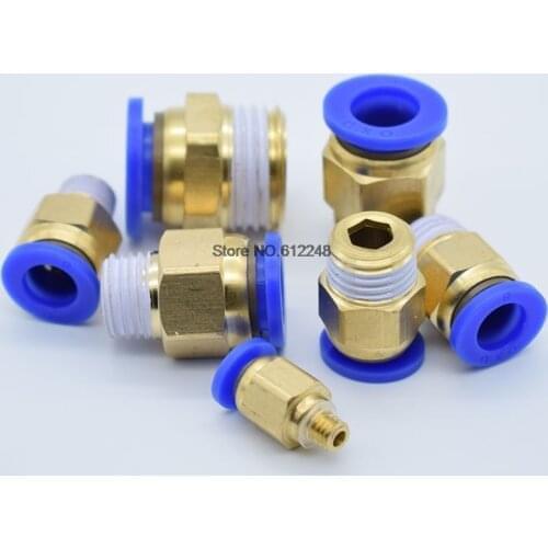 PC10 PC12 PC14 Pneumatic Fast Connector Air Pipe Quick Plug Thread Straight Mechanical Tool Component PC14-04