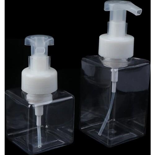 250/350ml Clear Foaming Bottle Liquid Soap dispenser Whipped Mousse Points Bottling Shampoo Lotion Shower Gel Foam Pump Bottles